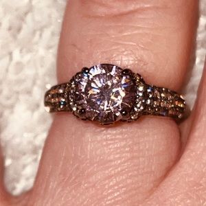 Stunning Rose Gold Chocolate Diamond Simulant Ring